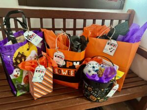 Gift Bags at Ohio Park Neighborhood Halloween Event